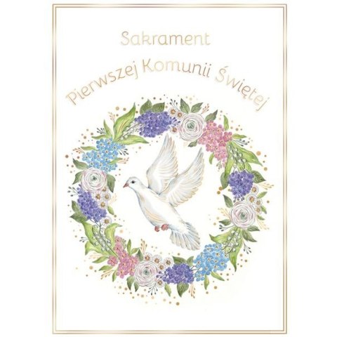 Kartka składana B6 KARNET B6 KOMUNIA GOŁAB MAJOWY Henry (5905701482375) Henry