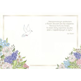 Kartka składana B6 KARNET B6 KOMUNIA GOŁAB MAJOWY Henry (5905701482375) Henry