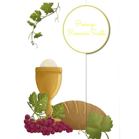 Kartka składana B6 KARNET B6 KOMUNIA KÓŁKO CHLEB Henry (5907465664943) Henry