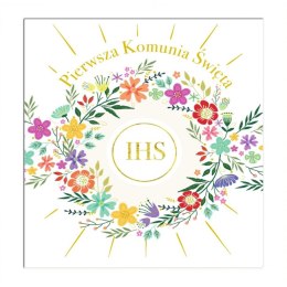 Kartka składana kw KARNET KW KOMUNIA TŁ WIANEK KOLOR Henry (5907465664981) Henry