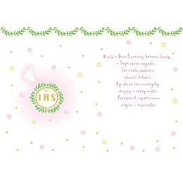 Kartka składana Karnet A5 KOMUNIA GOŁAB RÓżOWY A5 Henry (5905701482641) Henry