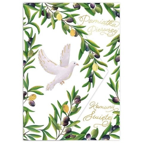 Kartka składana Karnet A5 KOMUNIA KOPERTA OLUWKI I GOŁĄB A5 Henry (5907465667579) Henry