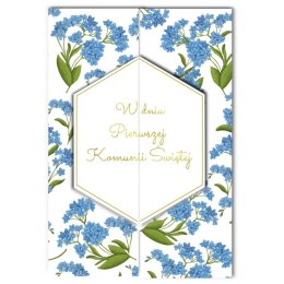 Kartka składana Karnet A5 KOMUNIA ROZ NIEZAPOMINAJKA A5 Henry (5907465664899) Henry