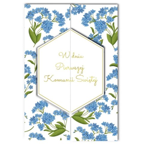 Kartka składana Karnet A5 KOMUNIA ROZ NIEZAPOMINAJKA A5 Henry (5907465664899) Henry