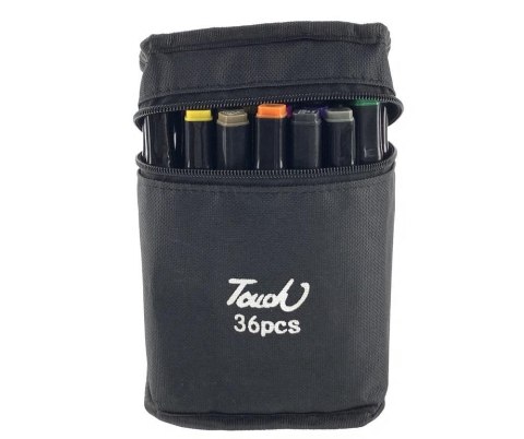 Marker specjalistyczny Zestaw Pisaków Markerów Touch 36 Szt Torba Markery Alkoholowe wkład mix okrągła/ścięta końcówka Lean (128 Lean