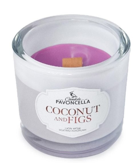 Świeczka ozdobna Classico Coconut and Figs biała 170g Pavoncella (5905711530486) Pavoncella