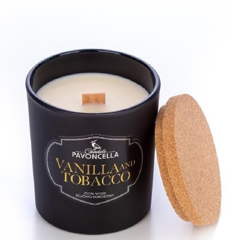 Świeczka ozdobna Classico Vanilla and Tabacco czarna 135 g Pavoncella (5905711530042) Pavoncella