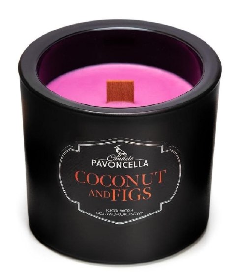 Świeczka ozdobna Coconut and Figs czarna 170g Pavoncella (5905711530417) Pavoncella