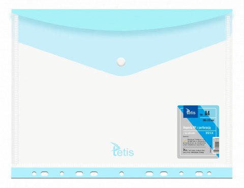Teczka plastikowa na zatrzask A4 niebieski Tetis (BT614-N/120)) Tetis