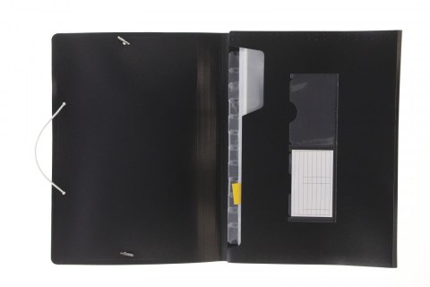 Teczka z przegródkami czarna harmonijkowa 5903242103650 A4 kolor: czarny 13 przegródek Tetis (BT621-V) Tetis