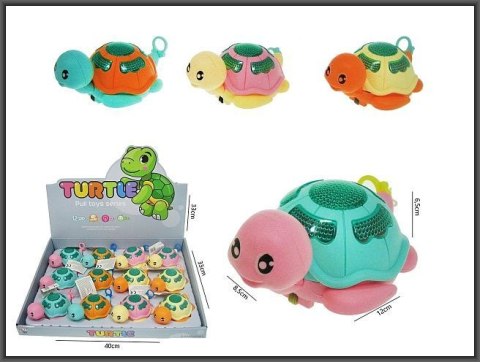 Zabawka nakręcana Żółw 12cm naciągany ze światłem Hipo (H13564) Hipo