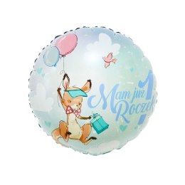 Balon foliowy kolekcja Roczek-Kangurek 18cal Godan (FG-O1KG) Godan