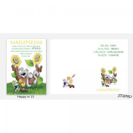 Kartka składana Happy Urodzinowy dziecięcy B6 Ev-corp (STKH-015) Ev-corp