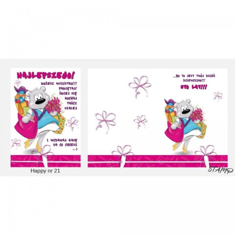 Kartka składana B6 Happy Urodzinowy dziecięcy Ev-corp (STKH-021) Ev-corp