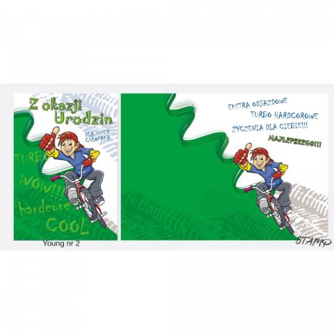 Kartka składana B6 Young Urodzinowy dla chłopaka Ev-corp (STKY-002) Ev-corp