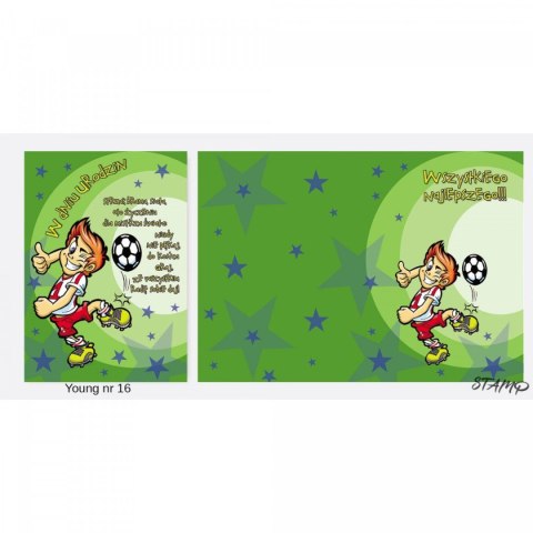 Kartka składana Young Urodzinowy dla chłopaka B6 Ev-corp (STKY-016) Ev-corp