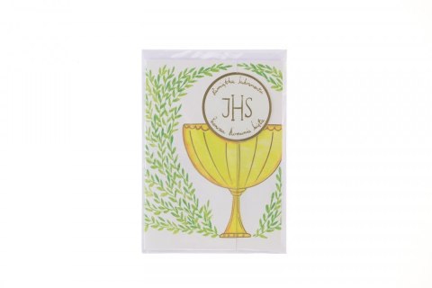 Kartka składana B6 KARNET B6 KOMUNIA KÓŁKO KIELICH Henry (5907465664943) Henry