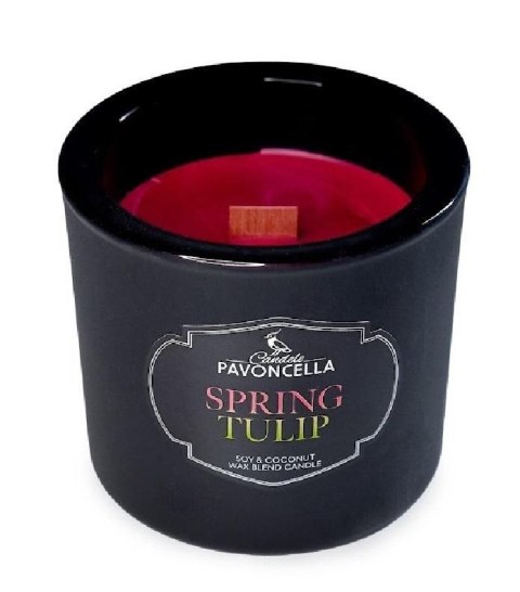 Świeczka ozdobna Classico Spring Tulip czarna 170g Pavoncella (5905711530981) Pavoncella