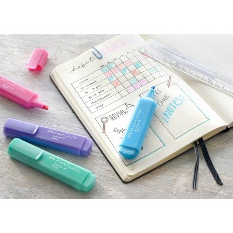 Zakreślacz Pastel wkład 4 kolory Faber Castell (FC154610) Faber Castell
