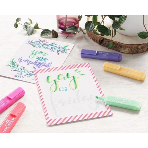 Zakreślacz Pastel wkład 4 kolory Faber Castell (FC154610) Faber Castell