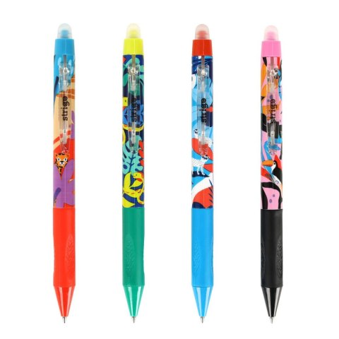 Długopis wymazywalny JUNGLE automtyczny 5905658884833 wkład niebieski 0,35mm Strigo (SSC414) Strigo