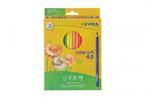Kredki ołówkowe SOFT 4.0 18 kol. Lyra (L2421180) Lyra