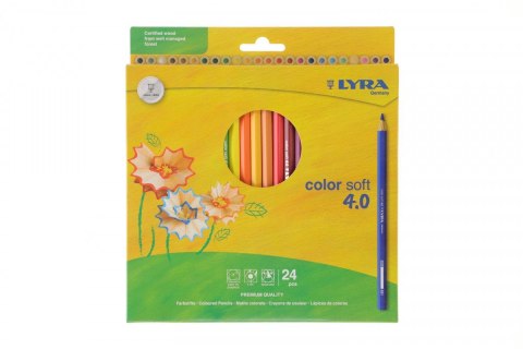 Kredki ołówkowe SOFT 4.0 24 kol. Lyra (L2421240) Lyra