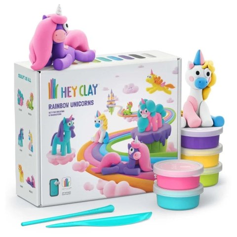 Masa plastyczna dla dzieci Hey Clay Jednorożce + akcesoria mix Tm Toys (HLC15028CEE) Tm Toys