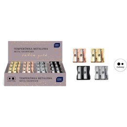 Temperówka Interdruk SATIN GOLD podwójna z pojemnikiem 5902277346551 mix plastikowa Interdruk