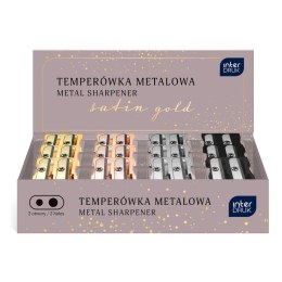 Temperówka Interdruk SATIN GOLD podwójna z pojemnikiem 5902277346551 mix plastikowa Interdruk