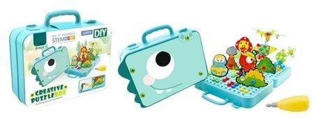 Zestaw kreatywny dla dzieci 3d do skręcania dinozaur Norimpex (NO-2000828) Norimpex