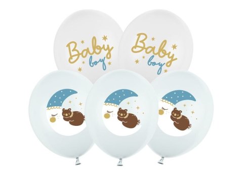 Balon gumowy Baby boy mix 300mm Partydeco (SB14P-338-000-6) Partydeco