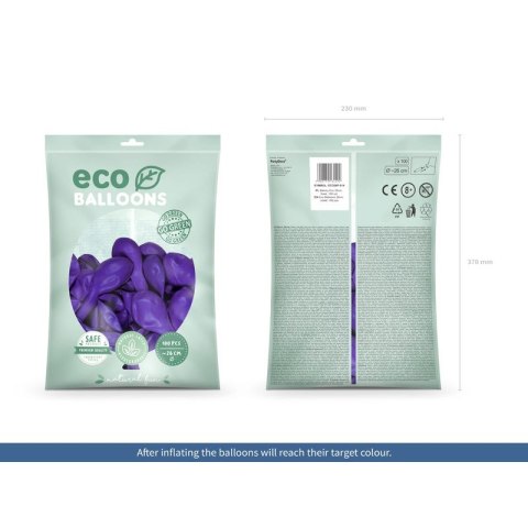 Balon gumowy Pastel Eco Balloons fioletowy 260mm Partydeco (ECO26P-014) Partydeco