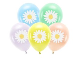 Balon gumowy Stokrotki (1 op. / 5 szt.) mix 300mm Partydeco (ECO30P-201-000-5) Partydeco