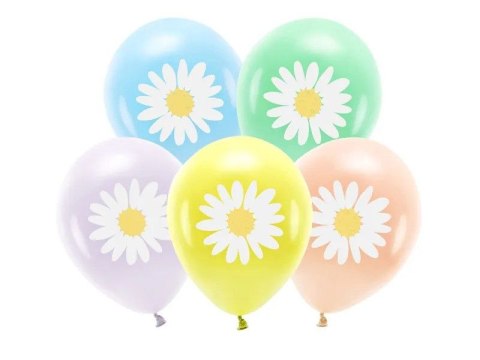 Balon gumowy Stokrotki (1 op. / 5 szt.) mix 300mm Partydeco (ECO30P-201-000-5) Partydeco