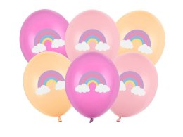 Balon gumowy Tęcza mix 300mm Partydeco (SB14P-339-000-6) Partydeco