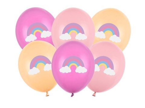 Balon gumowy Tęcza mix 300mm Partydeco (SB14P-339-000-6) Partydeco