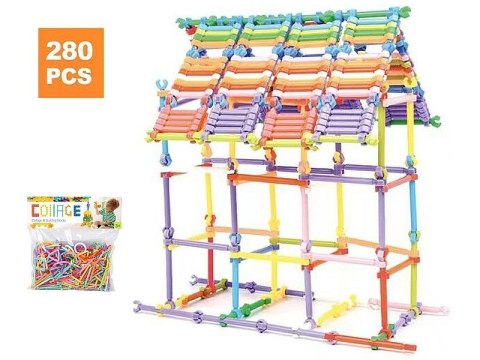 Klocki plastikowe patyczki 280 elementów Adar (605954) Adar