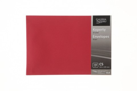 Koperta pearl czerwony k C5 czerwona Galeria Papieru (280638) 10 sztuk Galeria Papieru