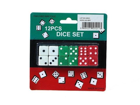 Kości do gry kolor 12szt. Adar (574113) Adar