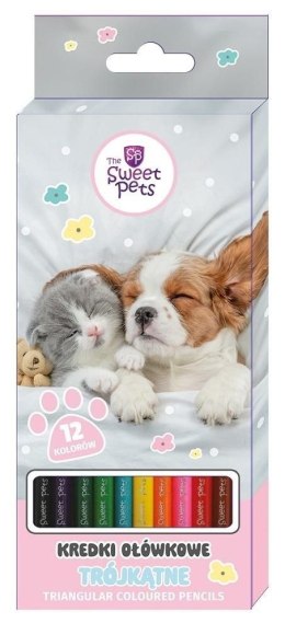 Kredki ołówkowe Beniamin The Sweet Pets trójkątne 12 kol. Beniamin