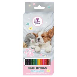 Kredki ołówkowe Beniamin The Sweet Pets trójkątne 12 kol. Beniamin