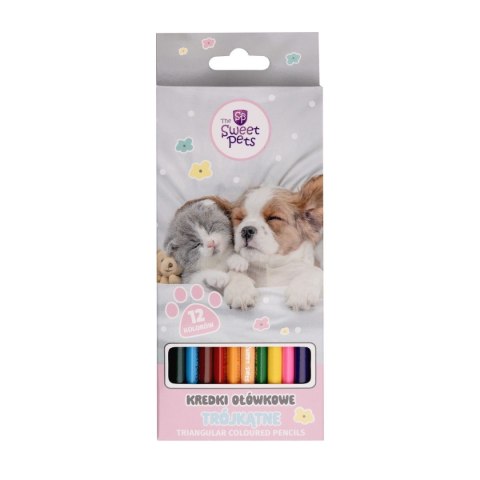 Kredki ołówkowe The Sweet Pets trójkątne 12 kol. Beniamin Beniamin