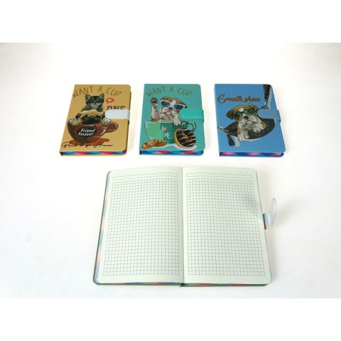 Notes (notatnik) z zapięciem magnetycznym A5 krata [mm:] 190x130 Adar (571686) Adar