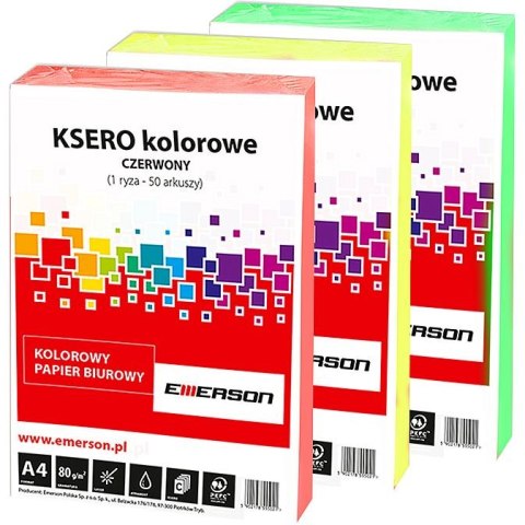 Papier kolorowy A4 kolorowy jasny niebieski, A4 niebieski 50k. 80g [mm:] 210x297 Emerson (xem408048) Emerson