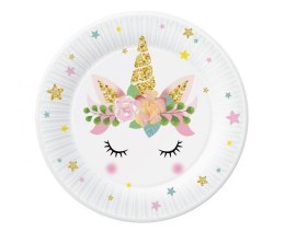 Talerz jednorazowy Godan jednorożec papier śr. 180mm 6 szt (PW-TJD7) Godan