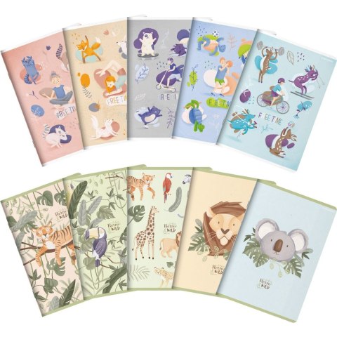 Zeszyt FREE&WILD A5 16k. 70g linia Top 2000 (400157886) Top 2000