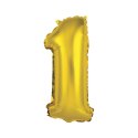 Balon foliowy cyfra 1 złoty 35 cm Godan (FG-C35Z1) Godan