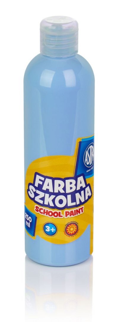 Farby plakatowe szkolne kolor: błękitny 250ml 1 kolor. Astra Astra