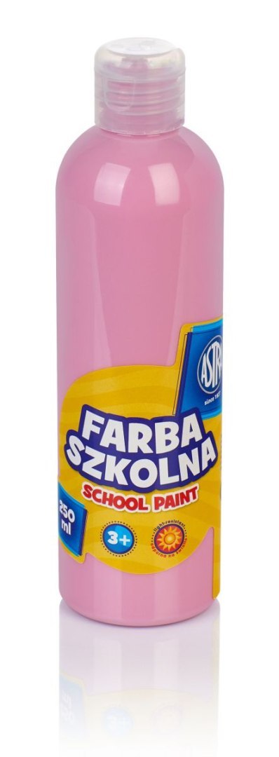 Farby plakatowe szkolne kolor: różowy jasny 250ml 1 kolor. Astra Astra